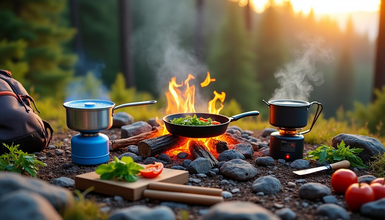 You are currently viewing Bien cuisiner en bivouac : réchaud gaz, bois ou alcool ?