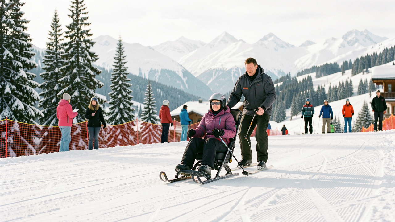 Vous consultez actuellement Location handiski en station familiale : séance accompagnée ou fauteuil-ski à la journée ?